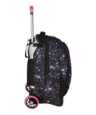 SEVEN NEW TECH GIRL Removable 2-wheel trolley backpack Black - Backpack trolleys - 2