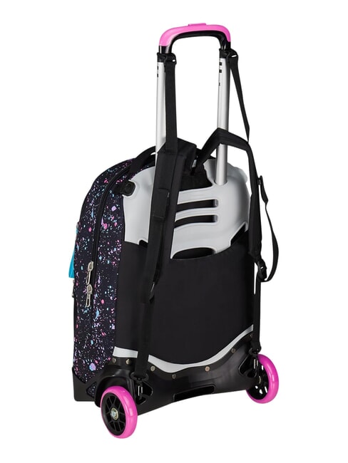 NEW TECH GIRL Removable 2-wheel trolley backpack Black - Backpack trolleys