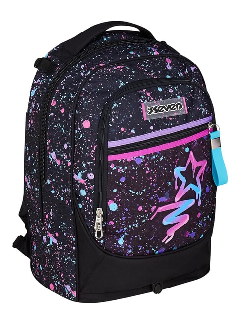 NEW TECH GIRL Removable 2-wheel trolley backpack Black - Backpack trolleys