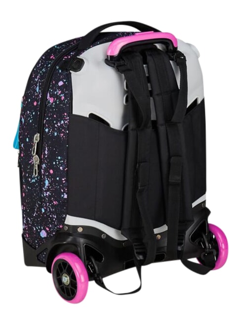 NEW TECH GIRL Removable 2-wheel trolley backpack Black - Backpack trolleys