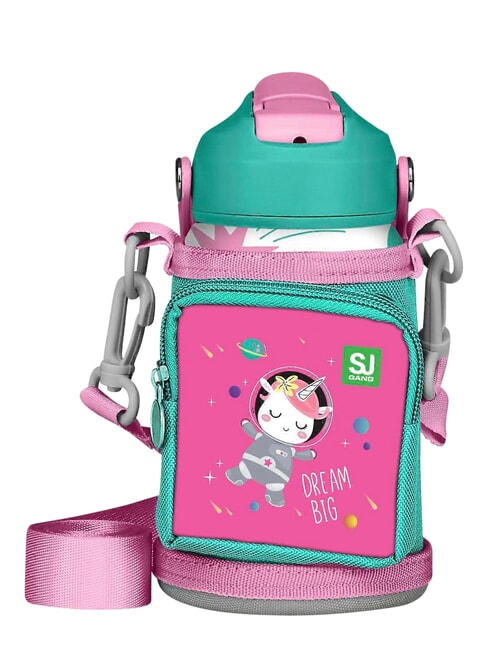 SJ Water bottle with shaped cap pink - Thermal bottles