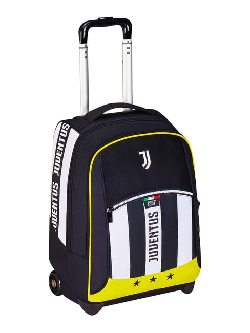 MAGIC GOAL Juventus trolley backpack, 2 wheels, fixed STRIPE BLACK / WHITE - Backpack trolleys