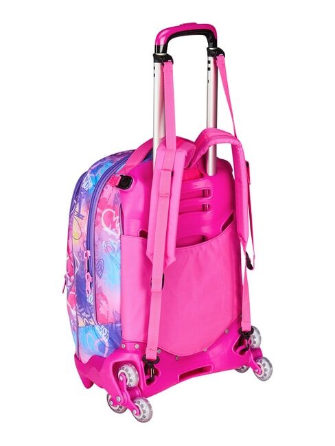 TINYPATCH GIRL 3-wheel trolley backpack, removable BLACK STRIPED FOREST - Backpack trolleys