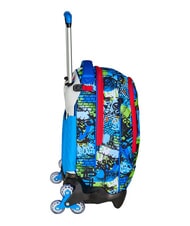 SJGANG FANTASYS BOY 3-wheel trolley backpack, removable PINENEEDLE - Backpack trolleys - 2