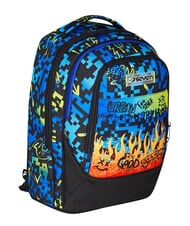 SEVEN SCRIBBLED FLAME Removable 2-wheel trolley backpack PINENEEDLE - Backpack trolleys - 4