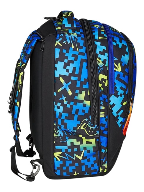 SCRIBBLED FLAME Removable 2-wheel trolley backpack PINENEEDLE - Backpack trolleys
