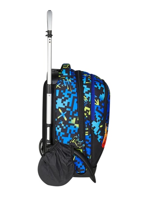 SCRIBBLED FLAME Removable 2-wheel trolley backpack PINENEEDLE - Backpack trolleys