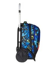 SEVEN SCRIBBLED FLAME Removable 2-wheel trolley backpack - Backpack trolleys
