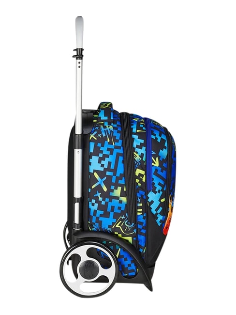 SCRIBBLED FLAME Removable 2-wheel trolley backpack PINENEEDLE - Backpack trolleys
