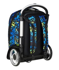 SEVEN SCRIBBLED FLAME Removable 2-wheel trolley backpack PINENEEDLE - Backpack trolleys - 11
