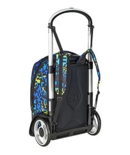 SEVEN SCRIBBLED FLAME Removable 2-wheel trolley backpack PINENEEDLE - Backpack trolleys - 12
