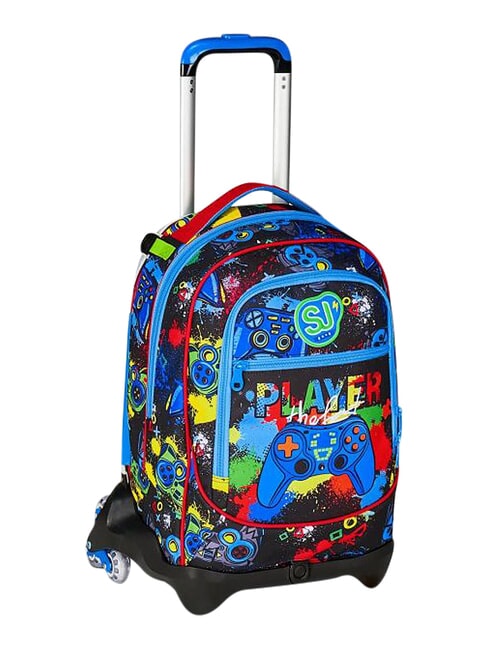 GAME-LED 3-wheel trolley backpack, removable FIERY RED - Backpack trolleys