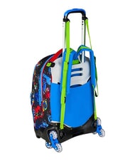 SJGANG GAME-LED 3-wheel trolley backpack, removable FIERY RED - Backpack trolleys - 7