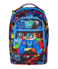SJGANG GAME-LED 3-wheel trolley backpack, removable FIERY RED - Backpack trolleys - 9
