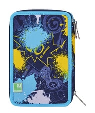 SJGANG SJ EVER 3-zip pencil case bluebell turquoise - Cases and Accessories - 3