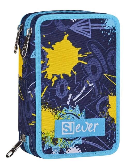 SJ EVER 3-zip pencil case bluebell turquoise - Cases and Accessories