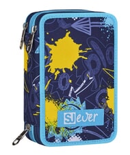 SJGANG SJ EVER 3-zip pencil case bluebell turquoise - Cases and Accessories - 7