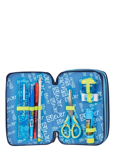 SJ EVER 3-zip pencil case bluebell turquoise - Cases and Accessories