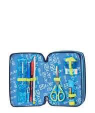 SJGANG SJ EVER 3-zip pencil case bluebell turquoise - Cases and Accessories - 5