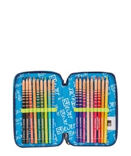 SJGANG SJ EVER 3-zip pencil case bluebell turquoise - Cases and Accessories - 6