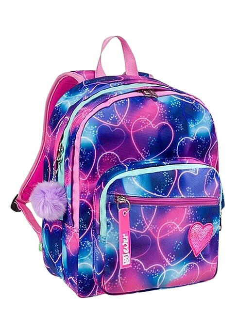 SJ EVER MULTIHEART GIRL Double compartment backpack royalviol - Backpacks & School and Leisure