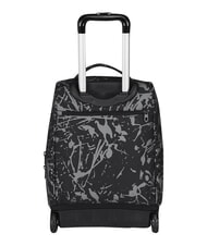INVICTA FANTASY GRS 2-wheel trolley backpack, fixed black dripping - Backpack trolleys - 3