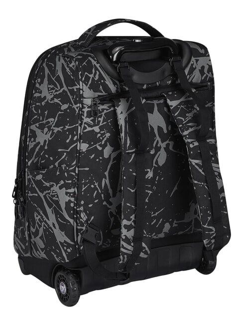 FANTASY GRS 2-wheel trolley backpack, fixed black dripping - Backpack trolleys