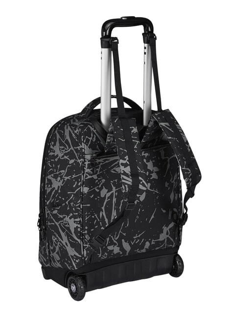 FANTASY GRS 2-wheel trolley backpack, fixed black dripping - Backpack trolleys