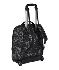 INVICTA FANTASY GRS 2-wheel trolley backpack, fixed black dripping - Backpack trolleys - 7