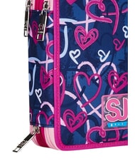 SJGANG DOODLE HEART 3-zip pencil case truenavy - Cases and Accessories - 2