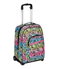 SEVEN JUMPLOVE 2-wheel trolley backpack, fixed RHODAMINE RED - Backpack trolleys - 4