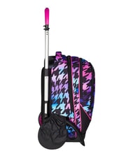 SEVEN GLOW LOVE Removable 2-wheel trolley backpack Black - Backpack trolleys - 6