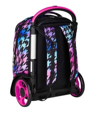 SEVEN GLOW LOVE Removable 2-wheel trolley backpack Black - Backpack trolleys - 7