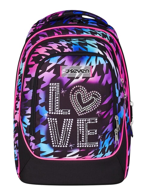 GLOW LOVE Removable 2-wheel trolley backpack Black - Backpack trolleys