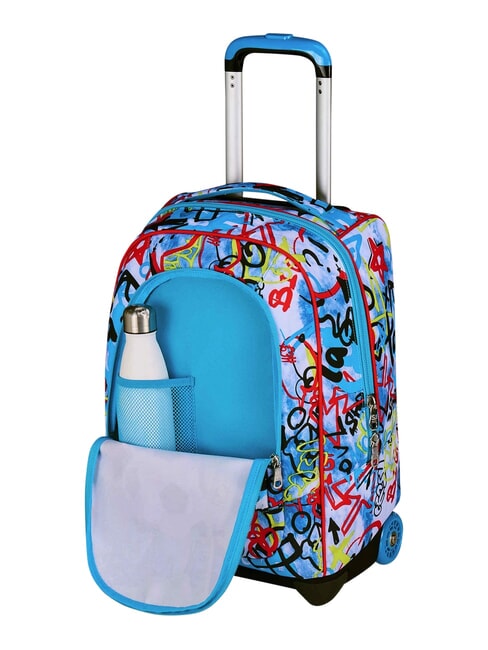 JUNIOR 2-wheel trolley backpack, fixed Black - Backpack trolleys