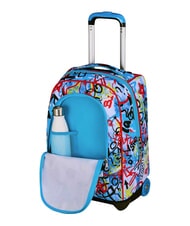 SJGANG JUNIOR 2-wheel trolley backpack, fixed Black - Backpack trolleys - 5