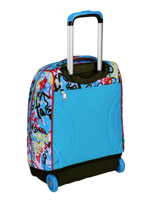 JUNIOR 2-wheel trolley backpack, fixed Black - Backpack trolleys