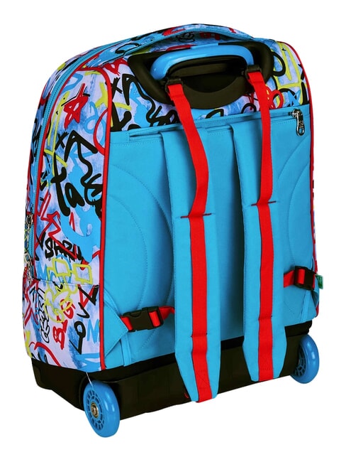 JUNIOR 2-wheel trolley backpack, fixed Black - Backpack trolleys