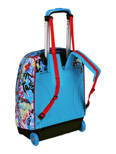 JUNIOR 2-wheel trolley backpack, fixed Black - Backpack trolleys