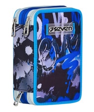 SEVEN GET TOGETHER 3-zip pencil case reflex blue - Cases and Accessories - 7