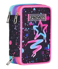 SEVEN GET TOGETHER 3-zip pencil case Black - Cases and Accessories - 7