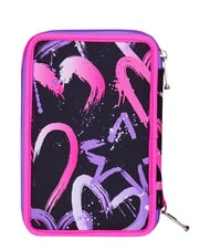 SEVEN GET TOGETHER 3-zip pencil case pink strawberry - Cases and Accessories - 2