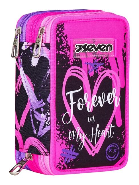 GET TOGETHER 3-zip pencil case pink strawberry - Cases and Accessories