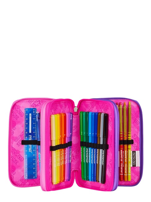 GET TOGETHER 3-zip pencil case pink strawberry - Cases and Accessories