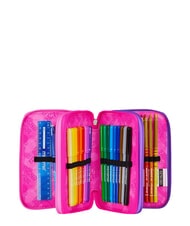 SEVEN GET TOGETHER 3-zip pencil case pink strawberry - Cases and Accessories - 4
