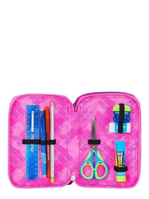 GET TOGETHER 3-zip pencil case pink strawberry - Cases and Accessories