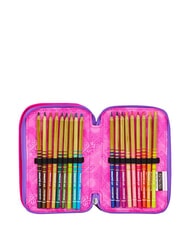 SEVEN GET TOGETHER 3-zip pencil case pink strawberry - Cases and Accessories - 7