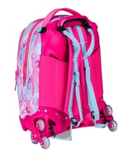 SJGANG PLUSHY RABBIT 3-wheel trolley backpack, removable pink doll - Backpack trolleys - 5