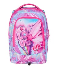 SJGANG PLUSHY RABBIT 3-wheel trolley backpack, removable pink doll - Backpack trolleys - 11