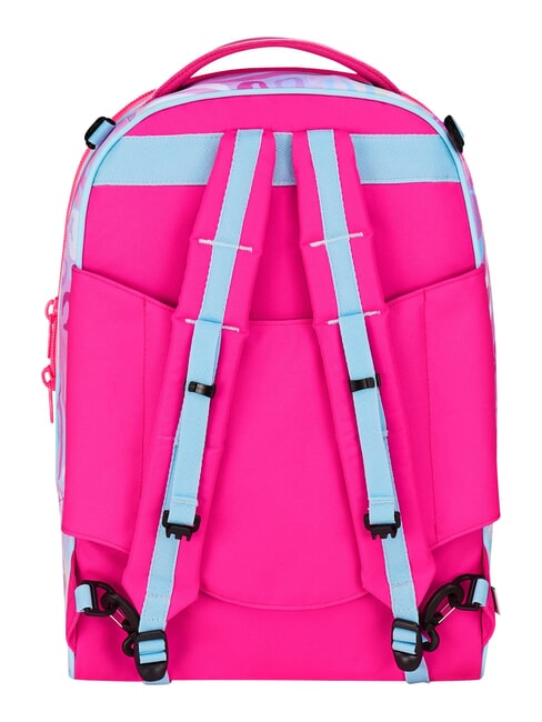 PLUSHY RABBIT 3-wheel trolley backpack, removable pink doll - Backpack trolleys